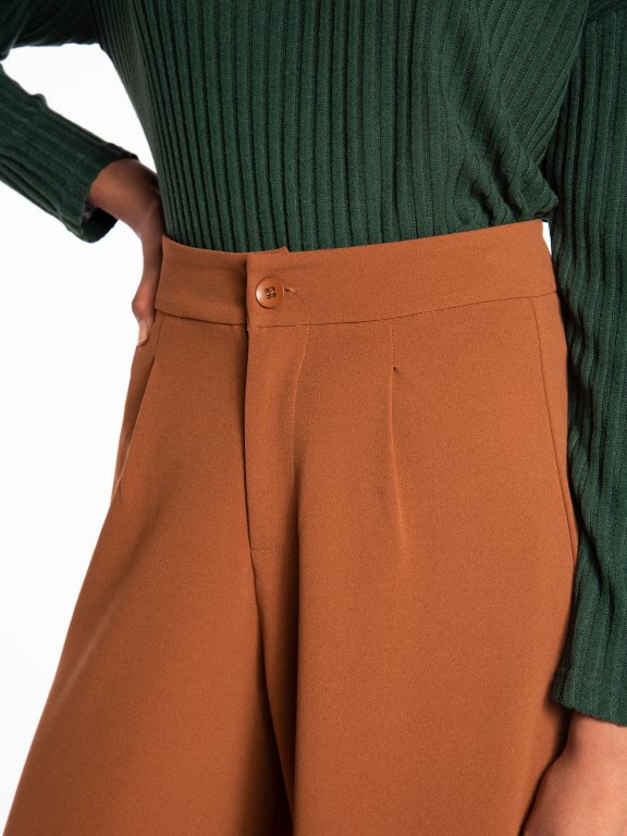 Stretchy wide leg trousers