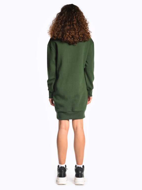 Sweatshirt dress with application