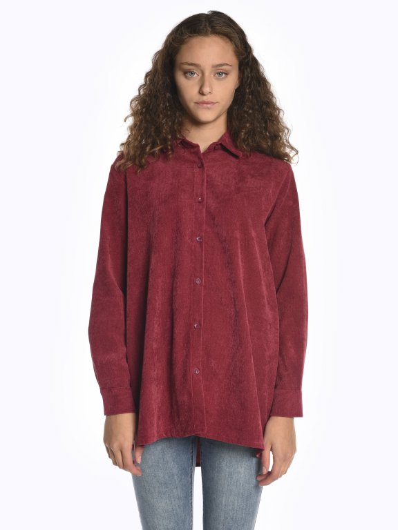 Corduroy blouse with back patch