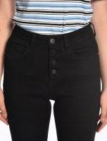 High waisted skinny jeans in black wash
