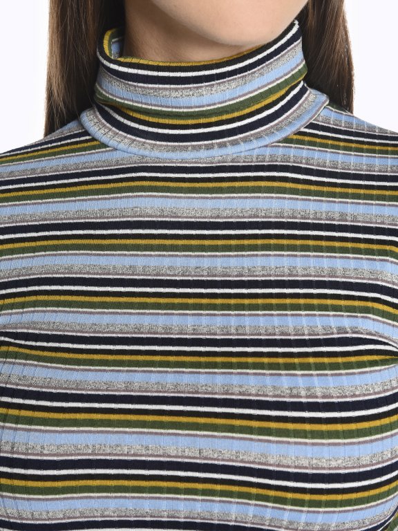 Striped roll neck t-shirt