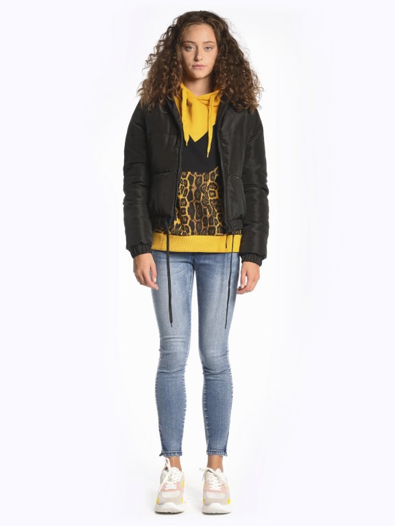 Quilted padded bomber