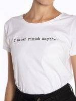 Short sleeve t-shirt with message print