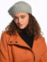 Knitted beret with lurex