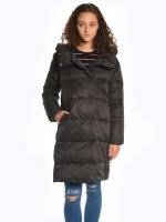 High collar quilted padded jacket