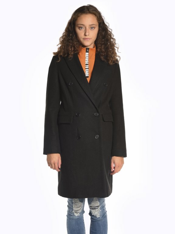 Longline double-breasted coat