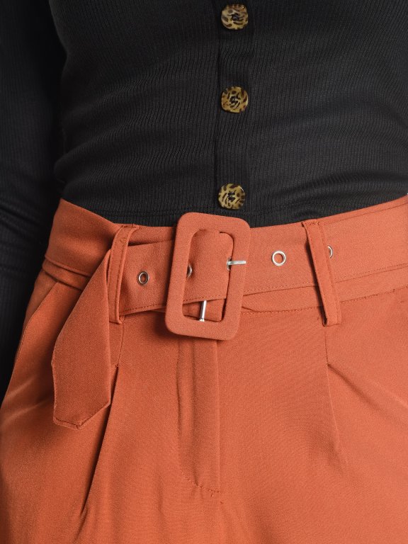High waisted tapered trousers