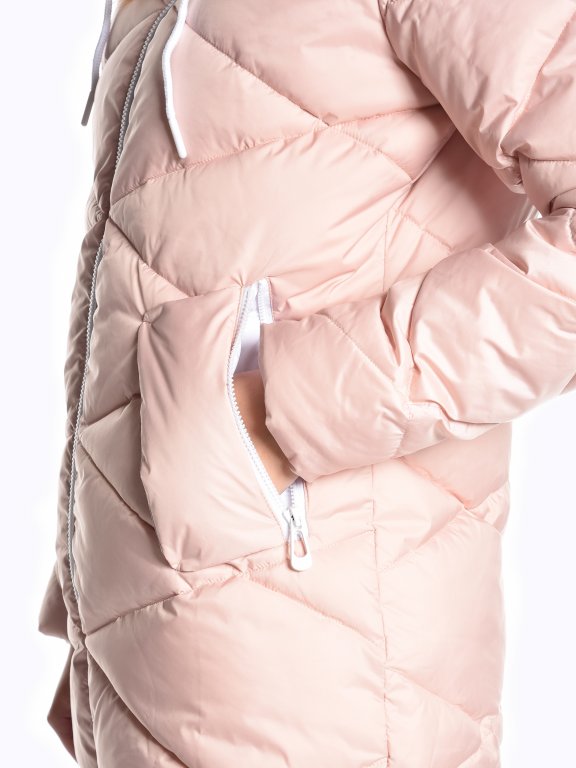 Quilted padded jacket with contrast details