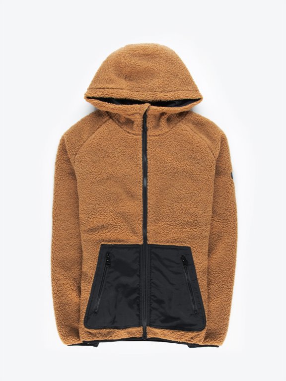 Zip-up fuzzy hoodie
