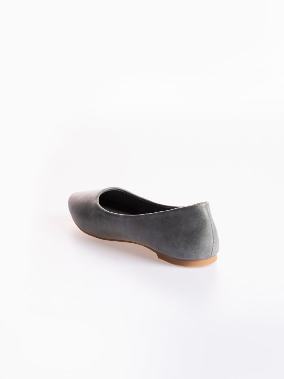 Faux leather ballerinas