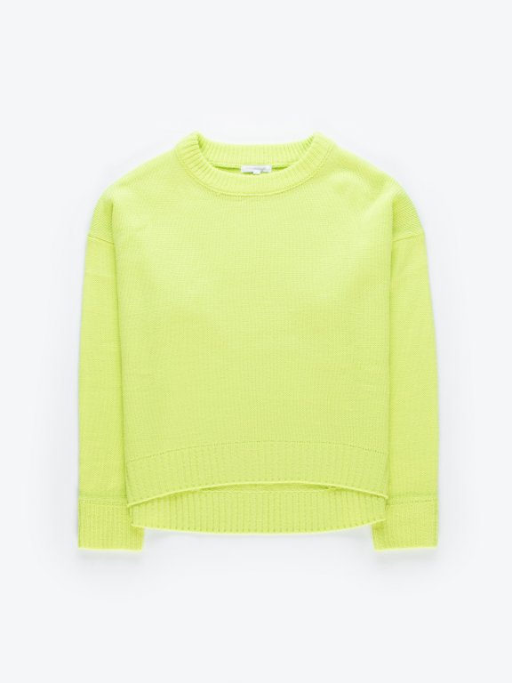 Neonowy sweter o luźnym kroju