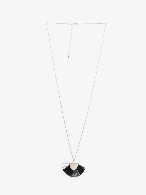 Necklace with tassel pendant