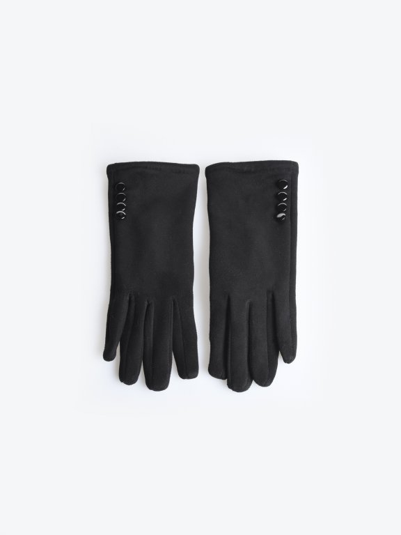 Gloves with buttons