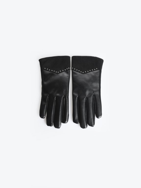 Kombinované rukavice s nitmi