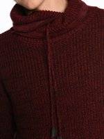 High neck marled pullover