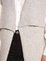 Longline knitted waistcoat in wool blend