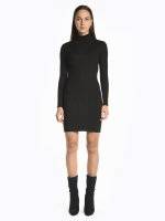 Ribbed bodycon dress with roll neck