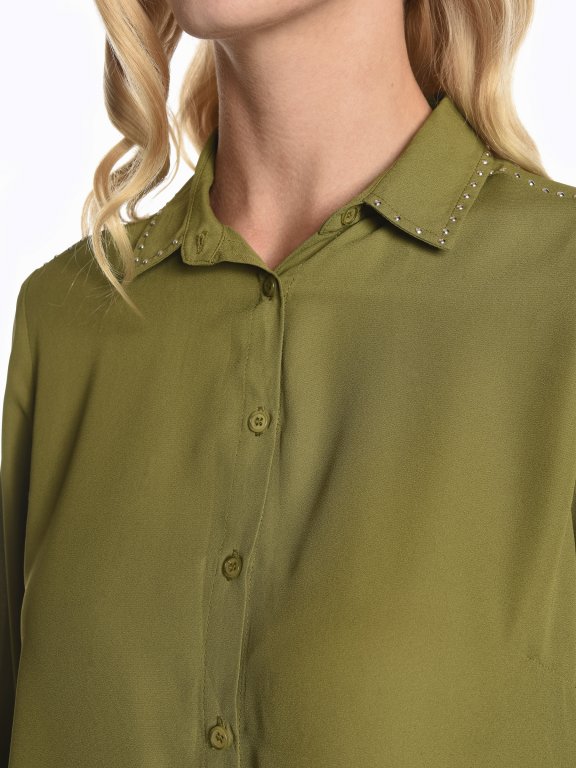 Chiffon blouse with studs