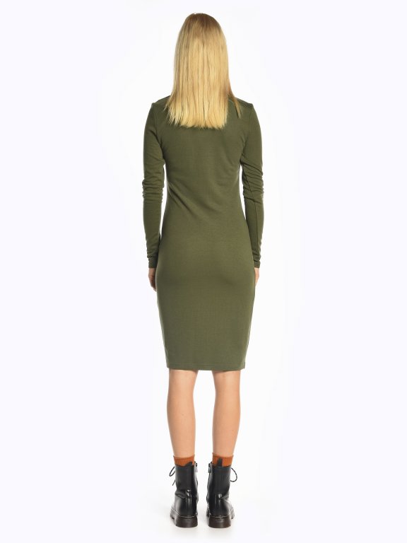 Bodycon dress with decorative buttons