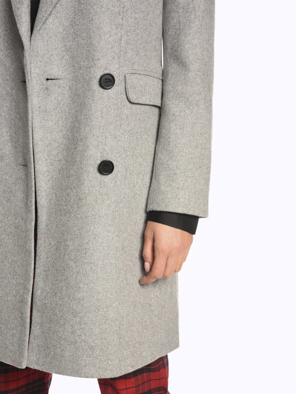 Longline double-breasted coat