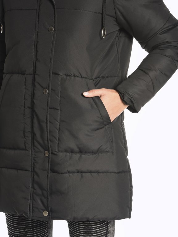 Longline combined jacket with removable inner part