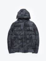 Camo puffer jacket with hood