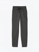 Striped sweatpants with metal rivets on ham