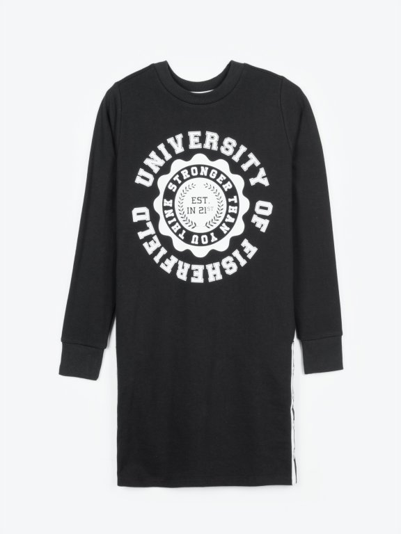 Longline sweatshirt with print