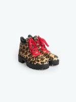 Animal pattern ankle boots