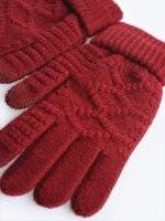 Jednoduché pletené rukavice