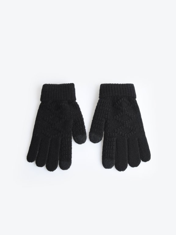 Touch screen knitted gloves