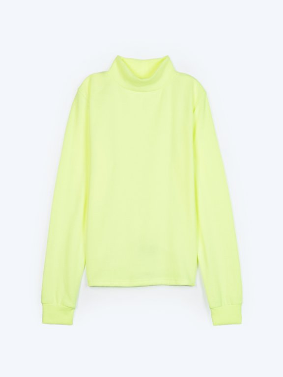 Basic neon turtleneck sweater