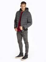 Quilted padded jacket with hood