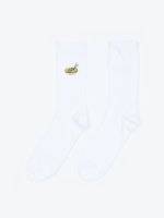 2-pack crew sock with embroidery