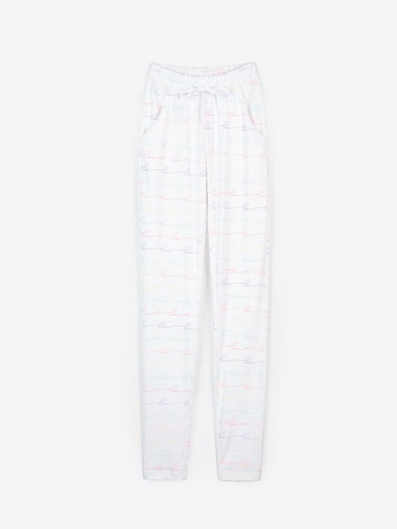 Pyžamové kalhoty s potiskem