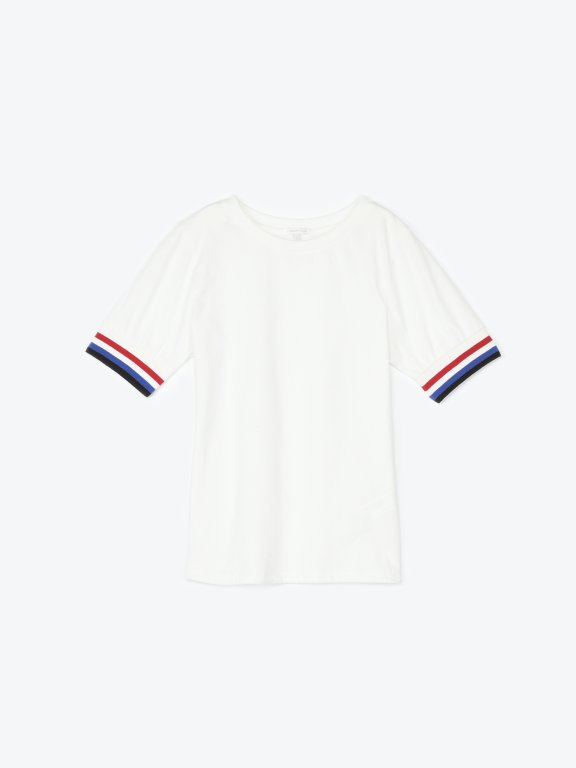 T-shirt with striped trims