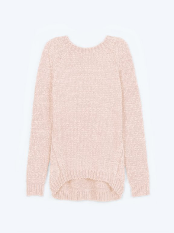 Szenilowy sweter