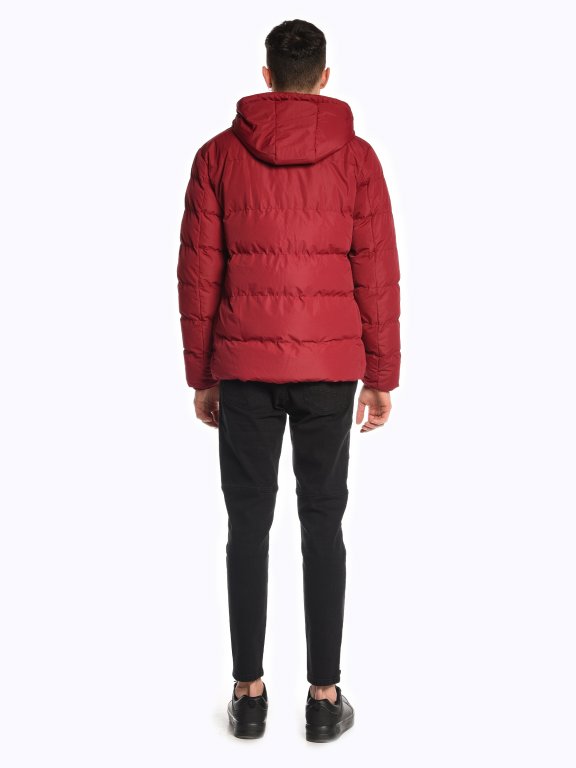 Quilted padded jacket with hood