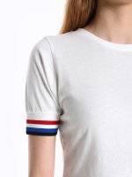 T-shirt with striped trims
