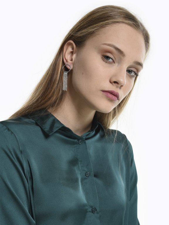 Drop earrings with stones