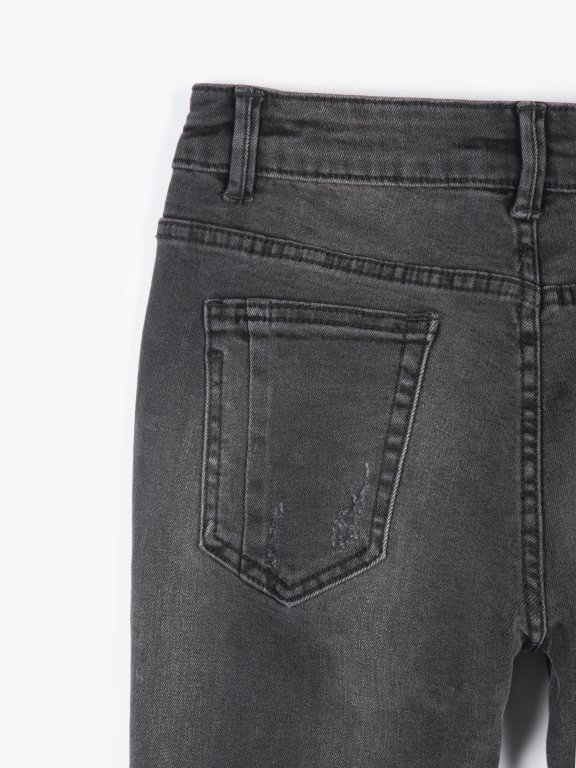 Slim jeans with taped hems