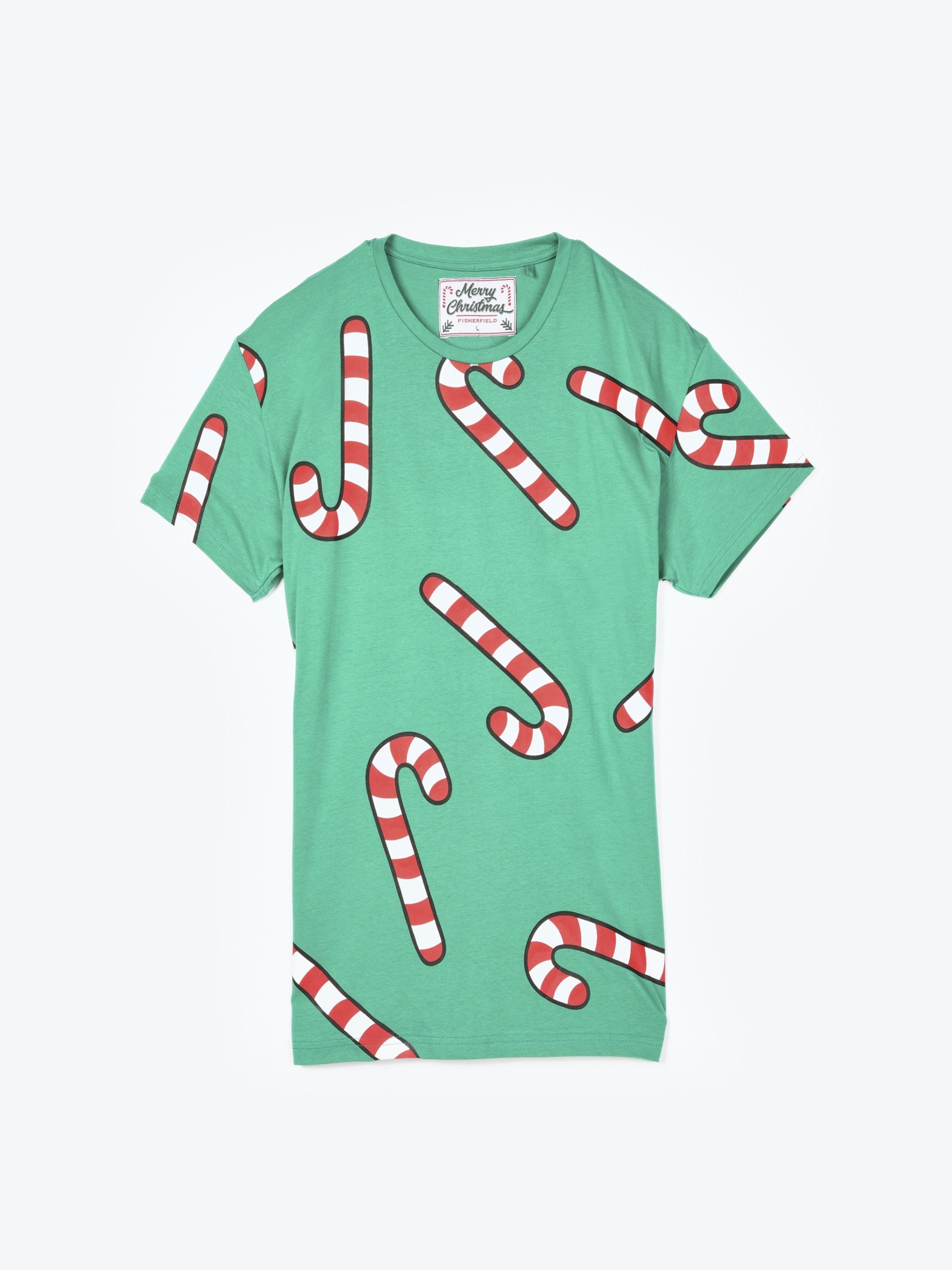 green and red graphic tee