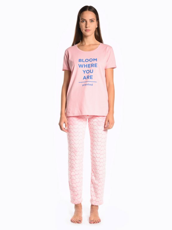 Flísové pyžamové kalhoty