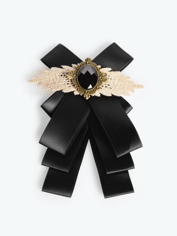 Brooch with satin bow