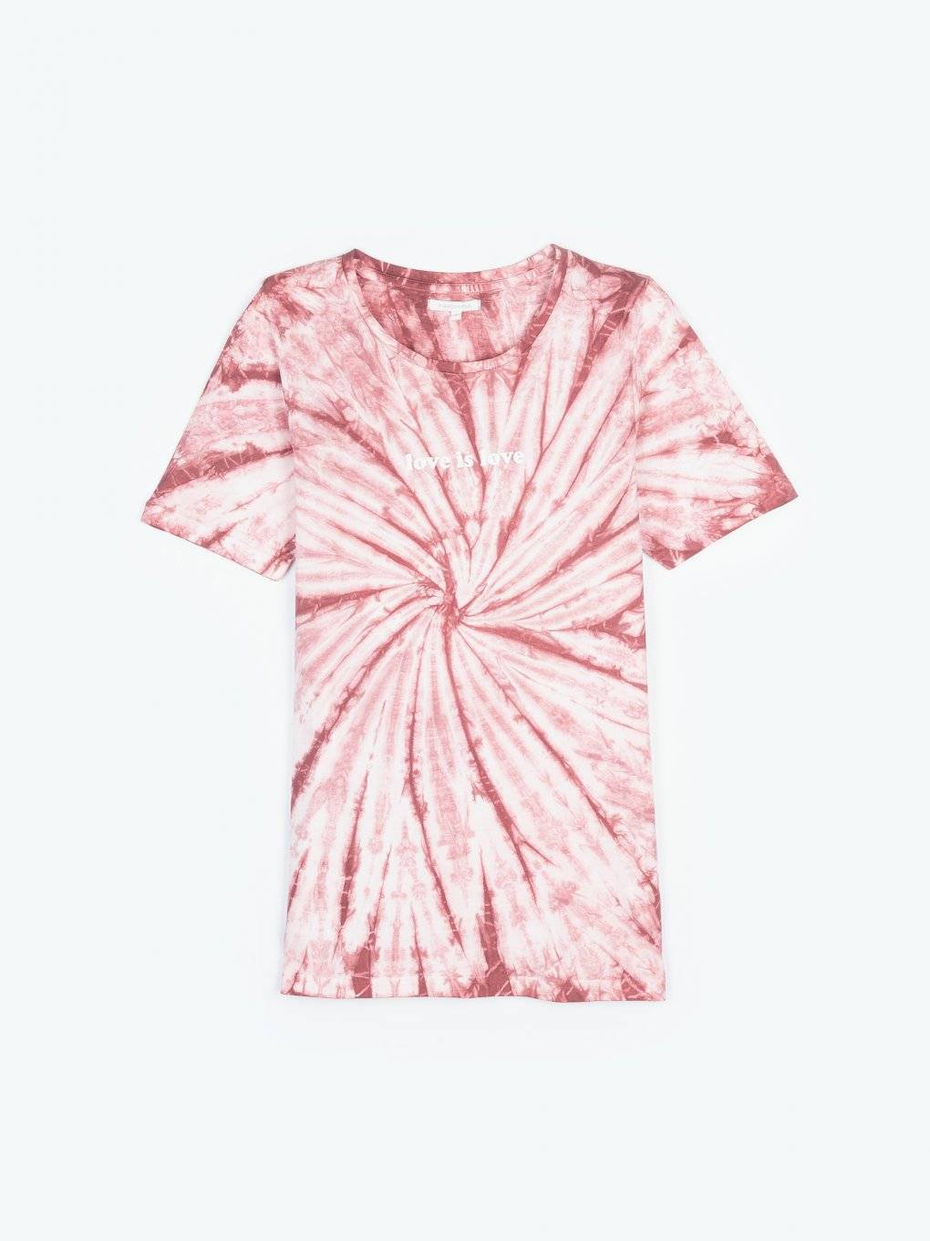 Tie dye top with print