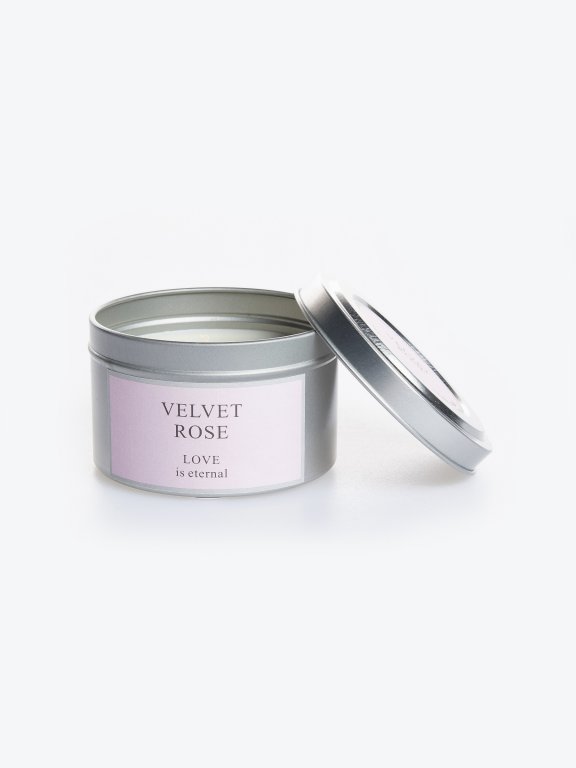 Velvet rose scented tin candle