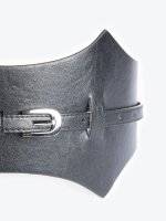 Faux leather waist belt