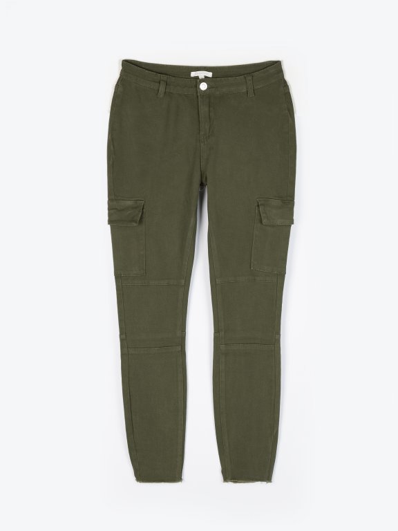 Skinny fit cargo trousers