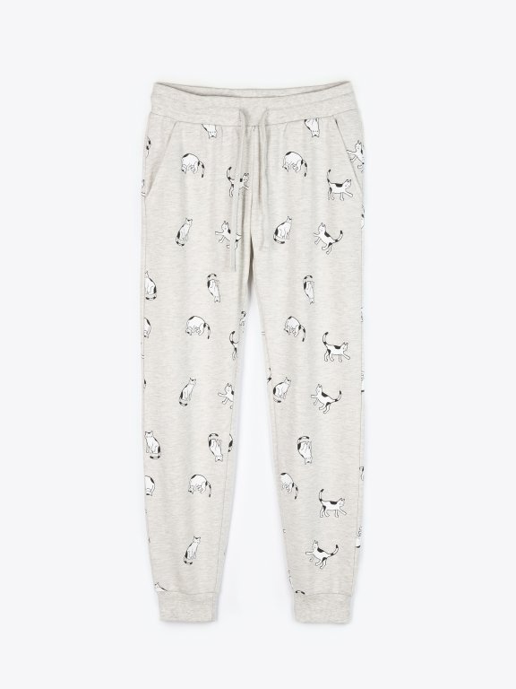 All over printed sweatpants