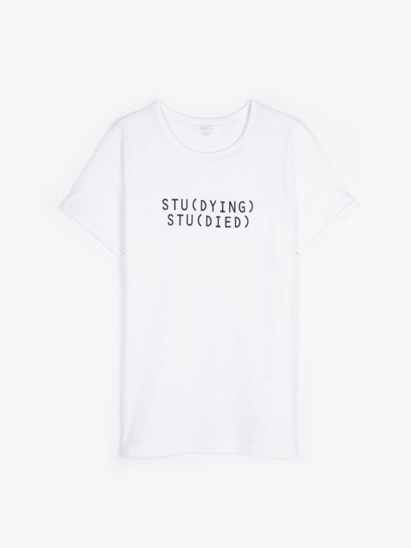 T-shirt with message print